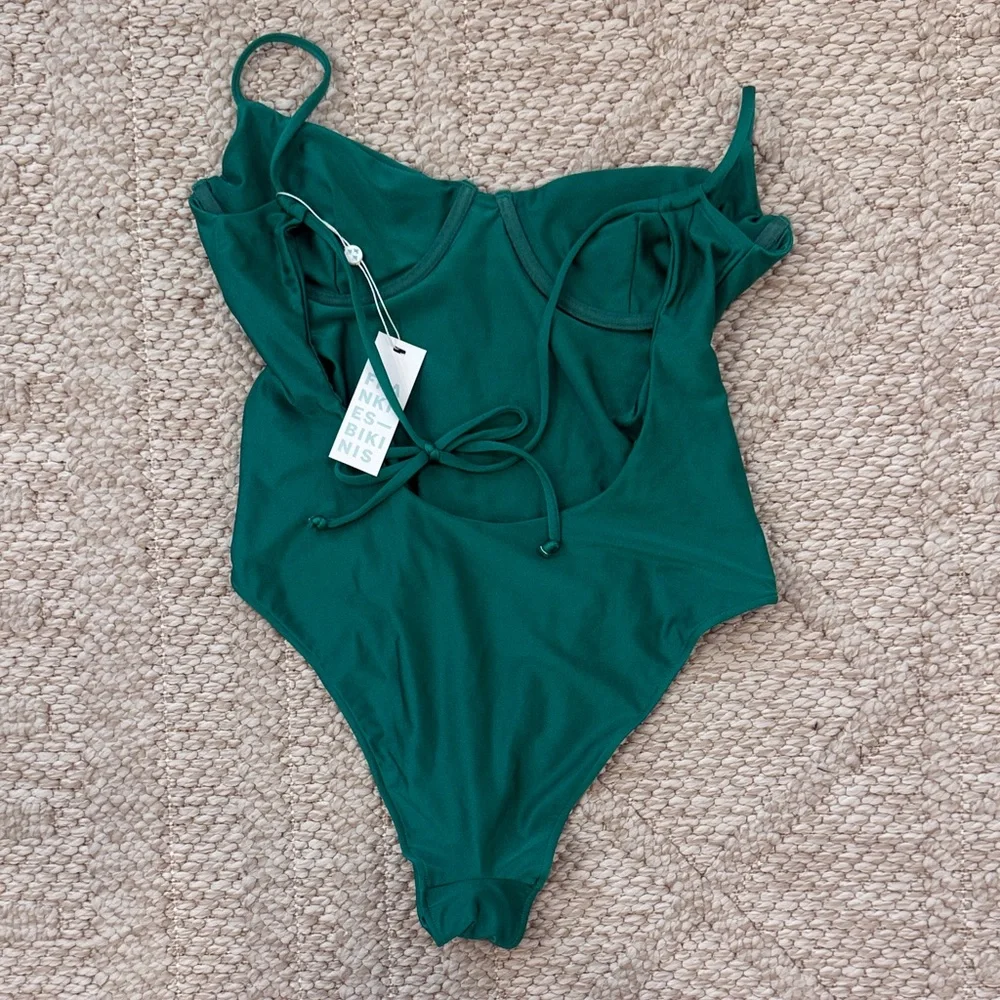 Frankie's Bikinis Teal Green One-Piece Swimsuit Marie Shine
